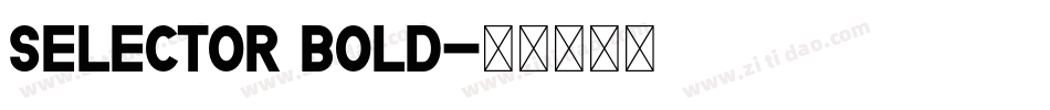 Selector Bold字体转换